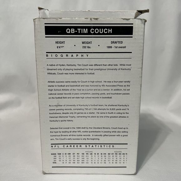 Tim Couch Cleveland Browns Stadium Bobbing Head Bobblehead 2002 - Picture 7 of 9